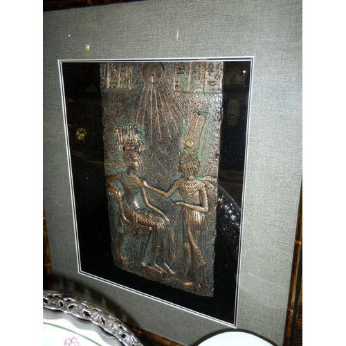 1055 - 3 framed & glazed Egyptian pictures.
Collect Only.