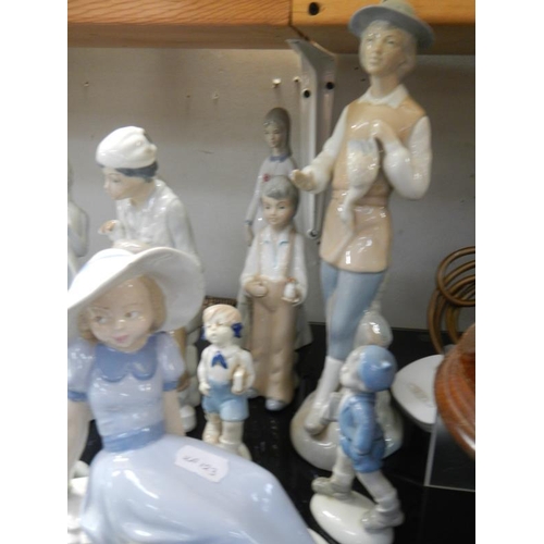 1063 - A selection of Lladro style figures etc.
Collect Only.