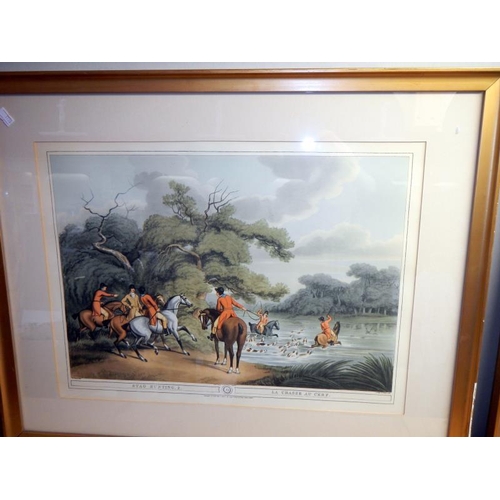 1090 - A pair of good hunting prints, stag hunting No's 1 & 2.
Collect Only.