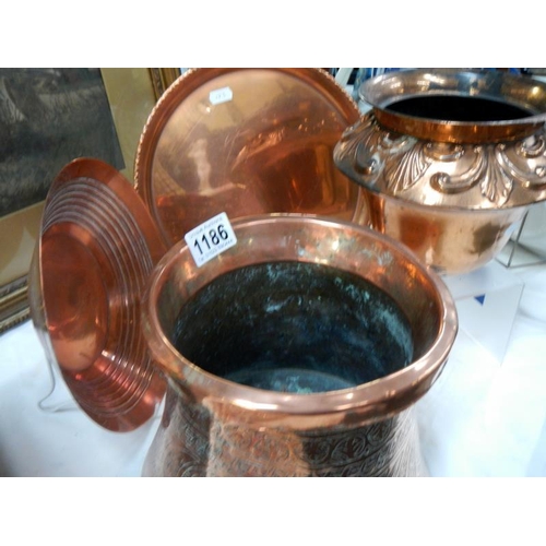 1186 - A selection of early 20th century copper items