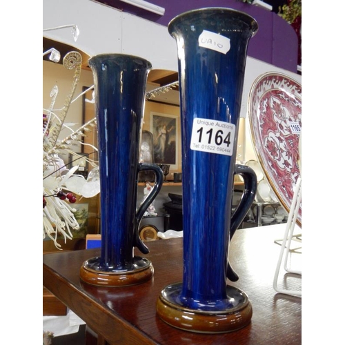 1164 - A good pair of signed Denby vases