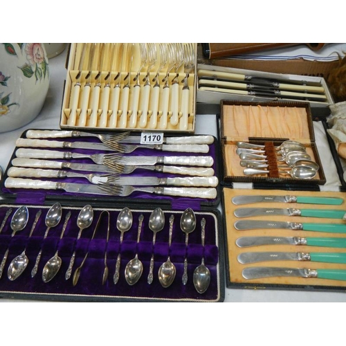 1170 - A selection of boxed flat ware