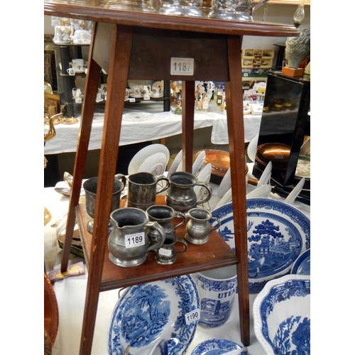 1187 - An inlaid round top side table in good order.
Collect Only.