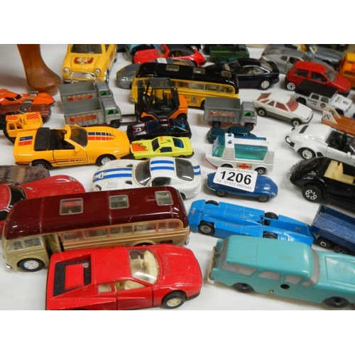 1206 - A selection of Dinky cars & coaches etc.