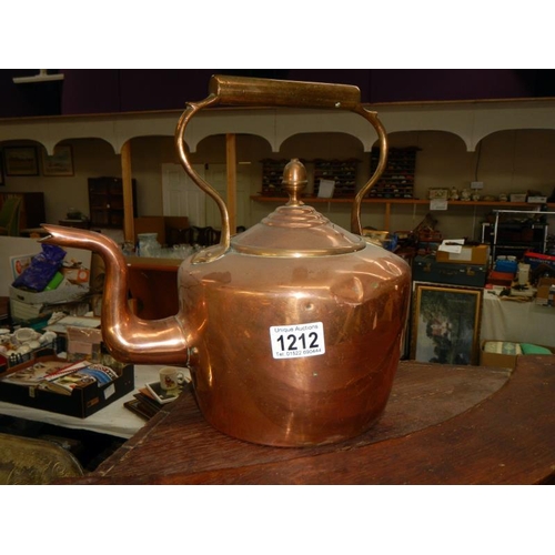 1212 - A Victorian copper kettle