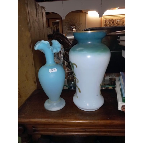 1251 - Two Victorian glass vases in good order.