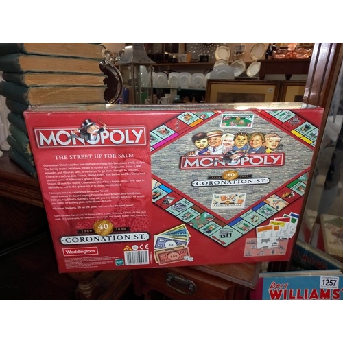 1255 - A boxed new 40 years anniversary Coronation Street Monopoly