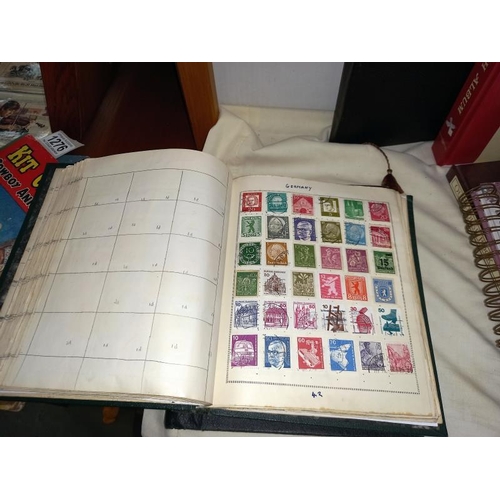 1277 - 5 old stamp albums with stamps