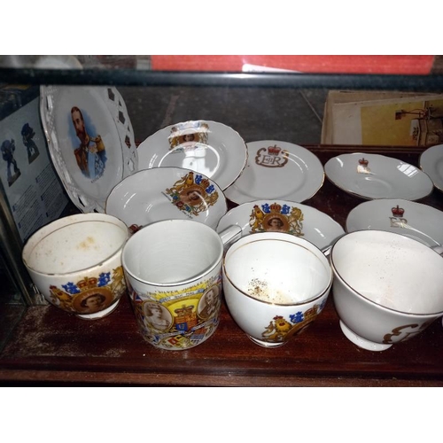 1354 - A complete shelf of Coronation tea ware etc.