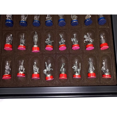 1357 - A Battle of Waterloo chess set and board