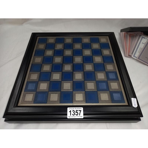 1357 - A Battle of Waterloo chess set and board