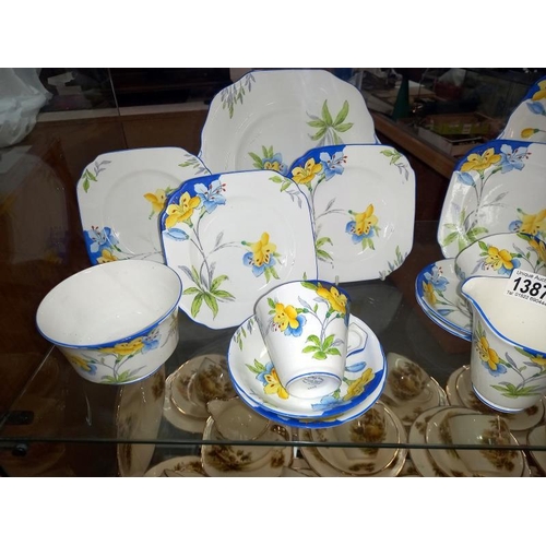 1387 - A Welby Samson Smith tea set. Approximately 20 pieces, 1 A/F