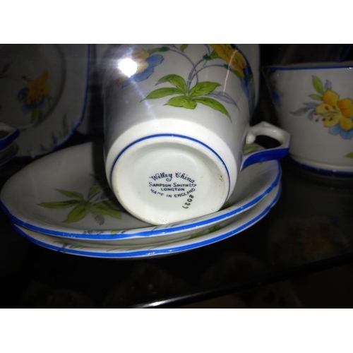 1387 - A Welby Samson Smith tea set. Approximately 20 pieces, 1 A/F