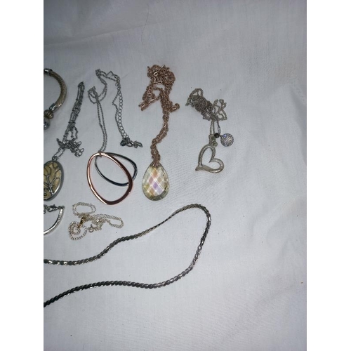 1410A - Approximately 30 items of necklaces etc, small amount of silver items all in good order.