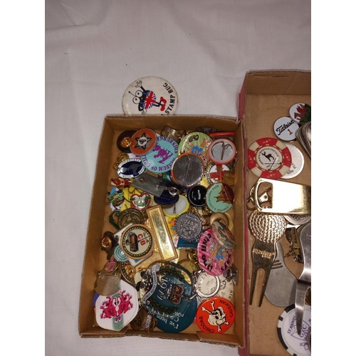 1417 - 2 trays of enamel and other badges