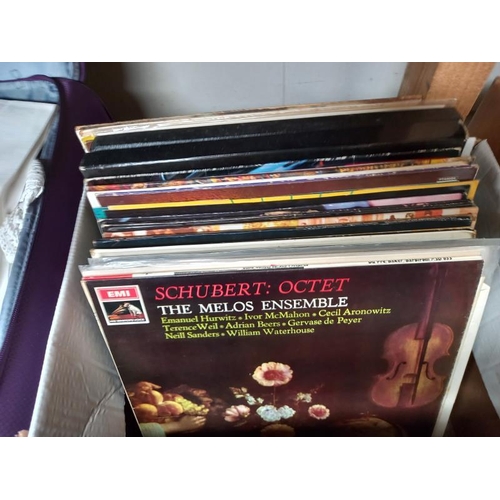 1442 - 2 boxes of LP records (some in box sets)