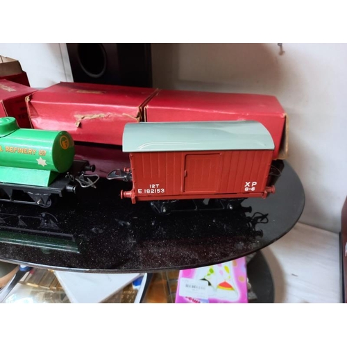 1450 - 4 boxed Hornby engines & tender including 60199 engine, a No1 goods van & a tender wagon