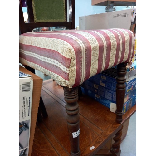 1500 - A turned leg dressing table stool COLLECT ONLY.