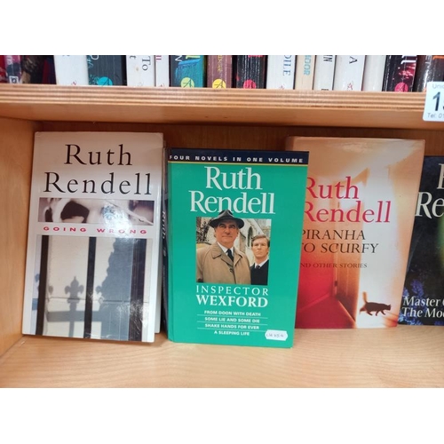 1515 - Some Ruth Rendell novels ( 2 shelves paperbacks and hardbacks)