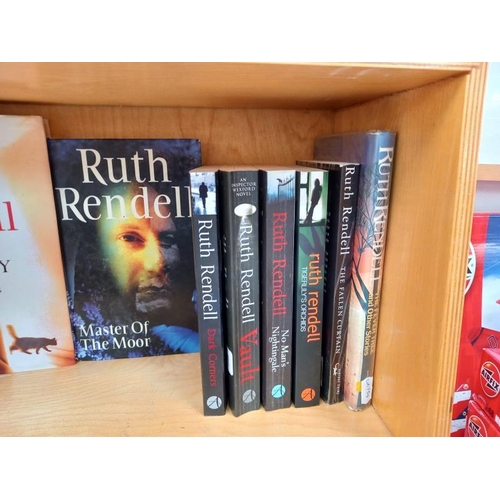 1515 - Some Ruth Rendell novels ( 2 shelves paperbacks and hardbacks)