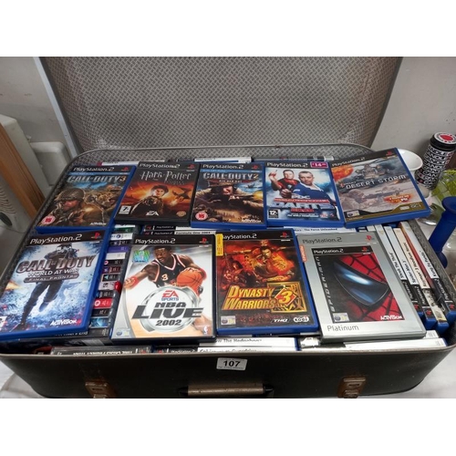 107 - A case of PS2,3 & 4 games COLLECT ONLY