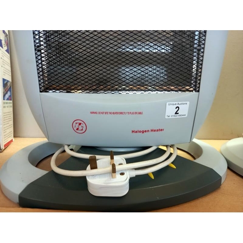 2 - A pair of oscillating halogen heaters. COLLECT ONLY