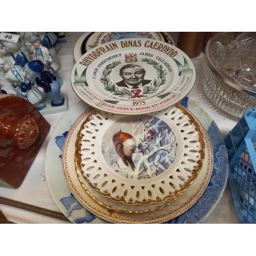 45 - Some decorative collectors plates, royals, birds, flowers, etc.