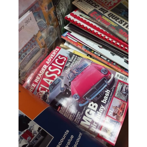 54 - A quantity of classic car magazines including Austin Healey parts catalogue