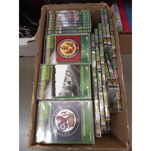 61 - A large collection of British steam railway DVD's.