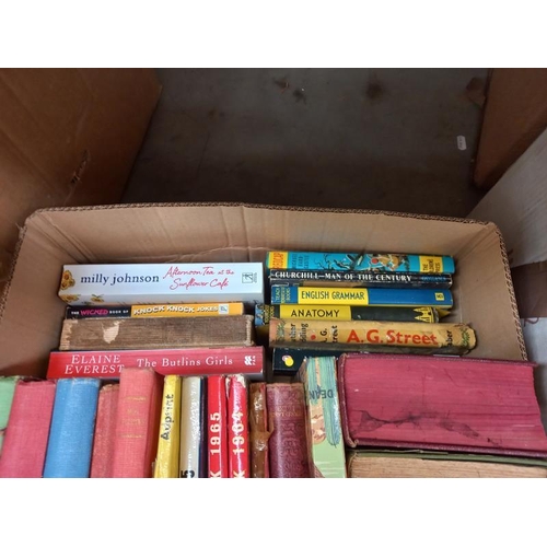 62 - 2 boxes of old books/annuals.