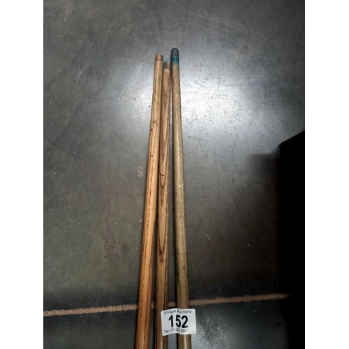 152 - 3 pool cues