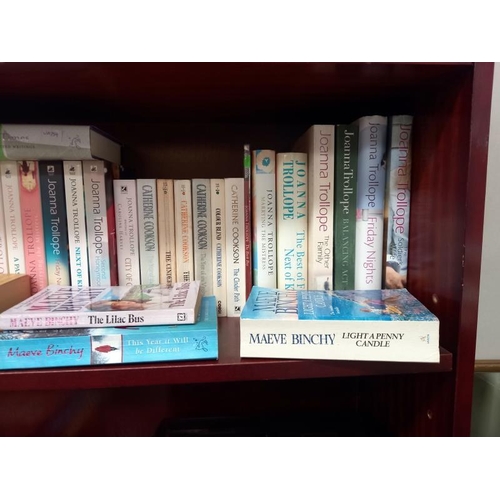 153 - 2 shelves of romantic novels (Paperback and a few hardbacks) by Maeve Binchy, Catherine Cookson, Joa... 