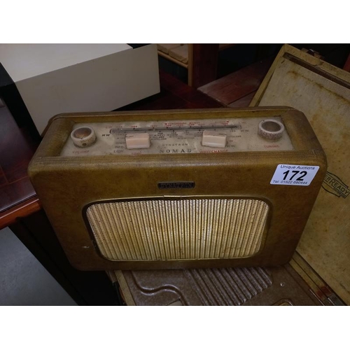 172 - A vintage radio and Ever Ready radio.