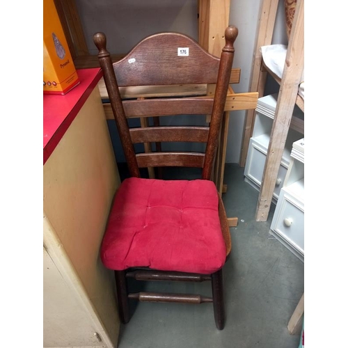 176 - A ladder back kitchen chair