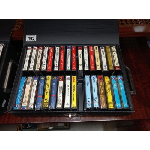 183 - 3 carry cases of music cassettes, mostly Classical