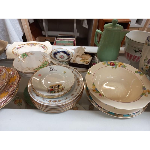 229 - A quantity of porcelain plates, dishes & vases etc.