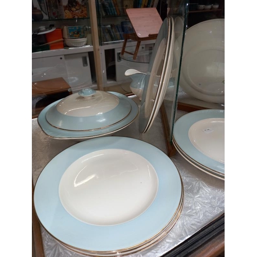 236 - A quantity of pale blue  Weatherby plates, tureens & a gravy boat