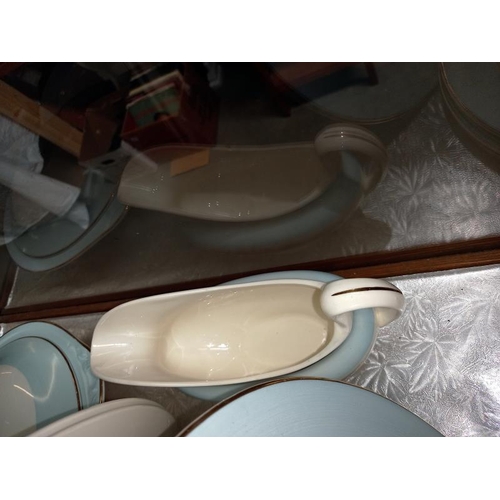 236 - A quantity of pale blue  Weatherby plates, tureens & a gravy boat