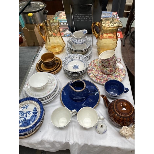 413 - A large quantity of miscellaneous china including Royal related