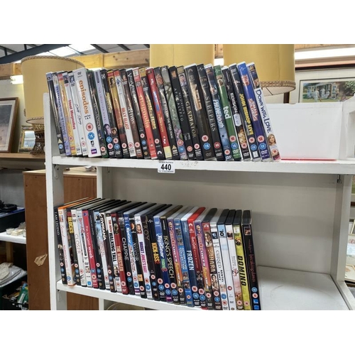 440 - A collection of DVDs (2 shelves)