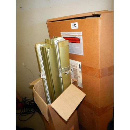 272 - A quantity of Venetian blinds & boxed folding table