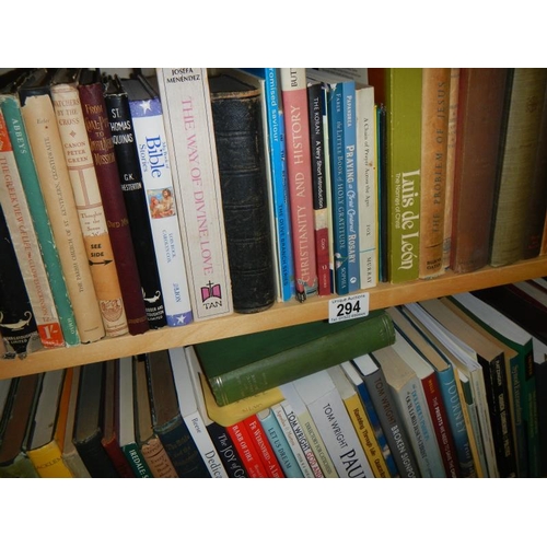 294 - A quantity of religious books (3 shelves)