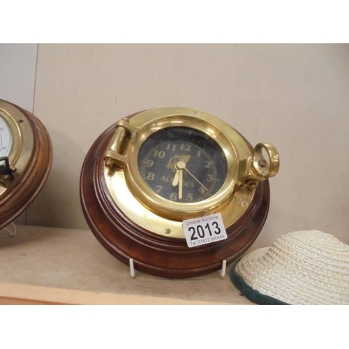 2013 - An Almadia brass ship's clock.
