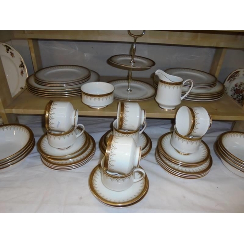 2028 - In excess of 60 pieces of Royal Albert Athena pattern tea and dinner ware, COLLECT ONLY.