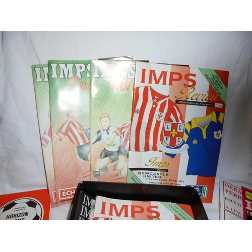 2107 - A quantity of Lincoln City football programmes.