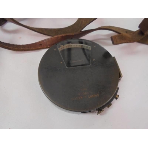 2133 - A Short & Mason London 1901 A J H Murray-thompson Clinometer in a 1902 A Rosso Co., Ltd., military l... 