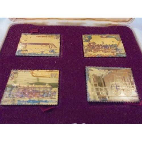 2134 - A passenger railway 150th anniversary 1825 - 1975 set of stamps.