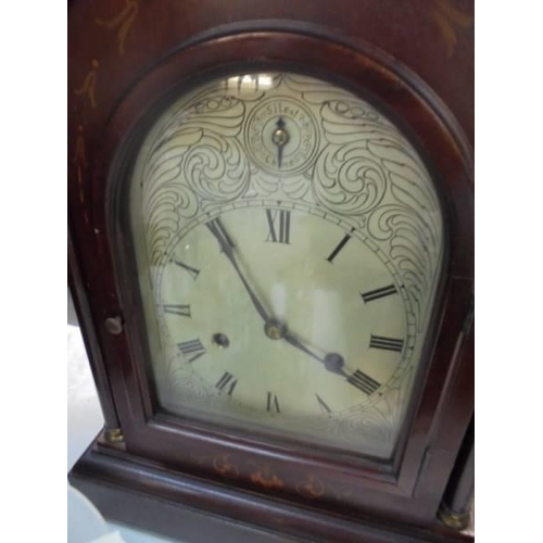 2187 - A mahogany inlaid bracket clock.