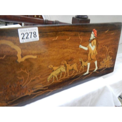 2278 - An oblong inlaid panel. COLLECT ONLY.