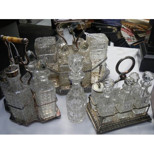 2298 - Three good condiment sets etc.,